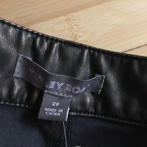Faux leather jeans